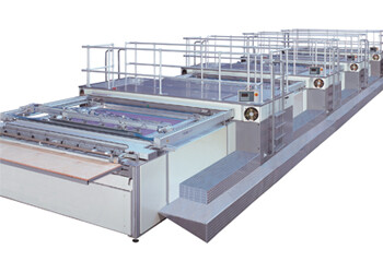 3/4-automatic screen printing system with rotary grippers